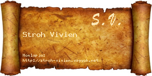Stroh Vivien névjegykártya